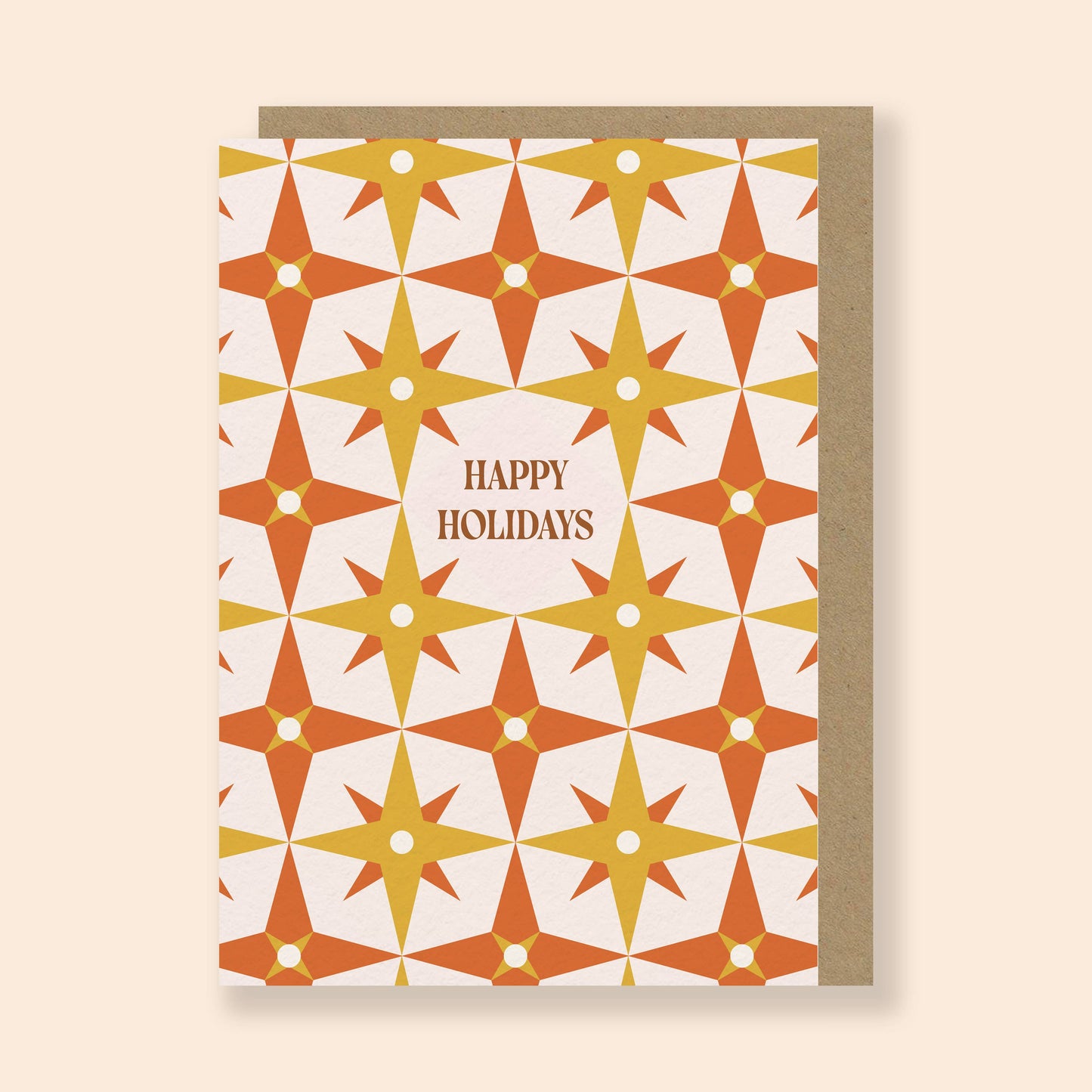 Happy Holidays Christmas Card | Mid-Century Star Card