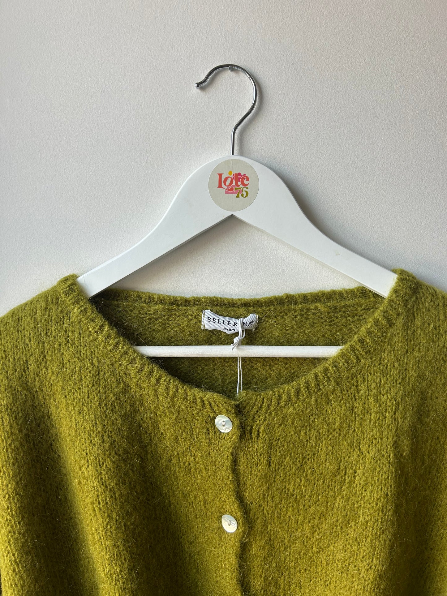 Long Sleeve Mohair Cardigan Olive