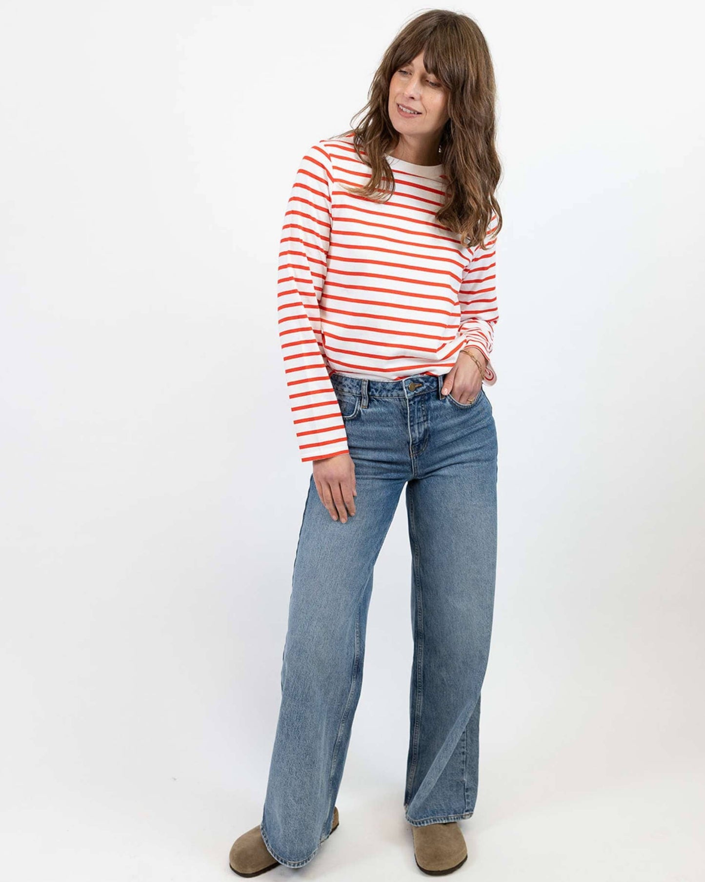 Sonny Midweight Organic Cotton Red Breton T-Shirt