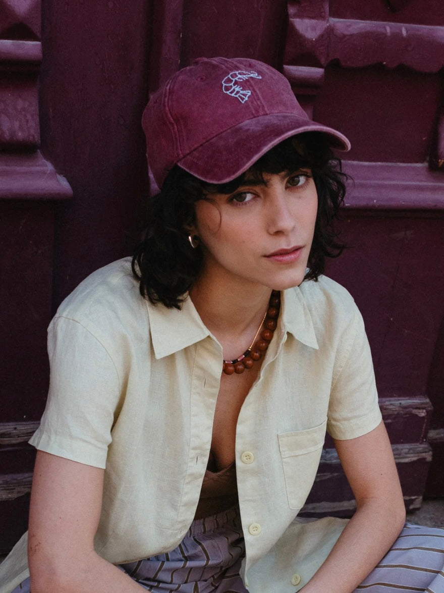 Recycled Cotton Cap in Shrimp