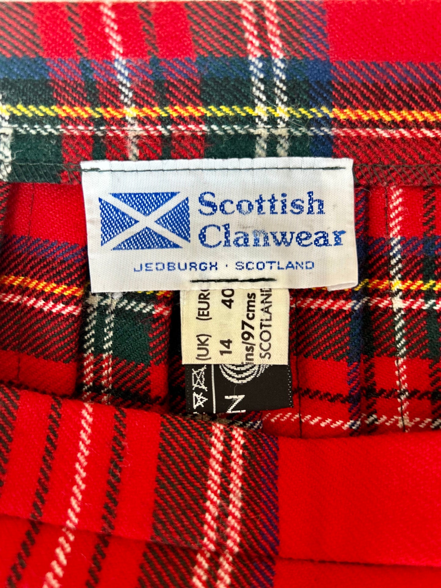 Pre Loved Pure Wool Red Kilt