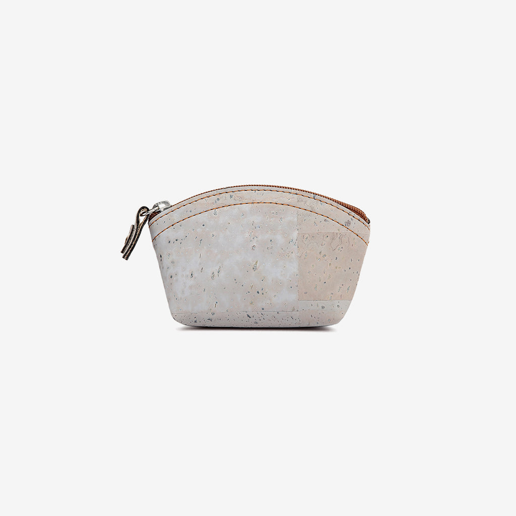 Medium Small Makeup Bag Grey Cork