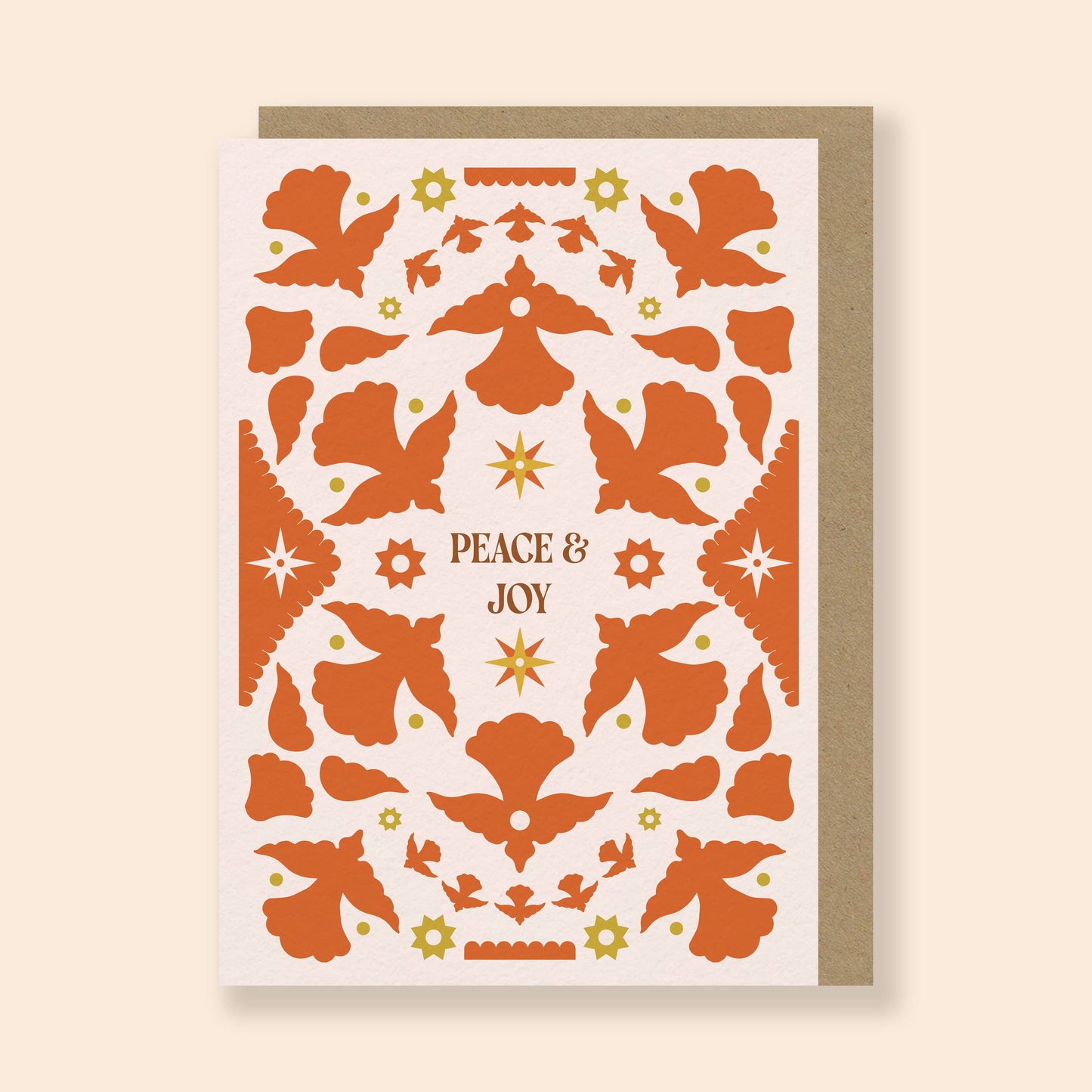 Peace and Joy Christmas Card | Illustrated Mid-Century Card