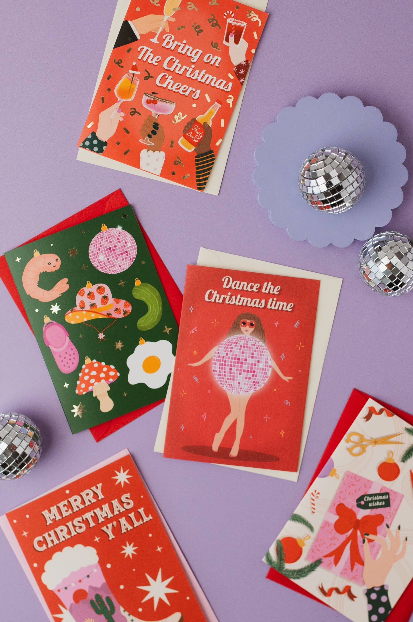 Trendy B*tch Baubles Card | Christmas Ornaments Card