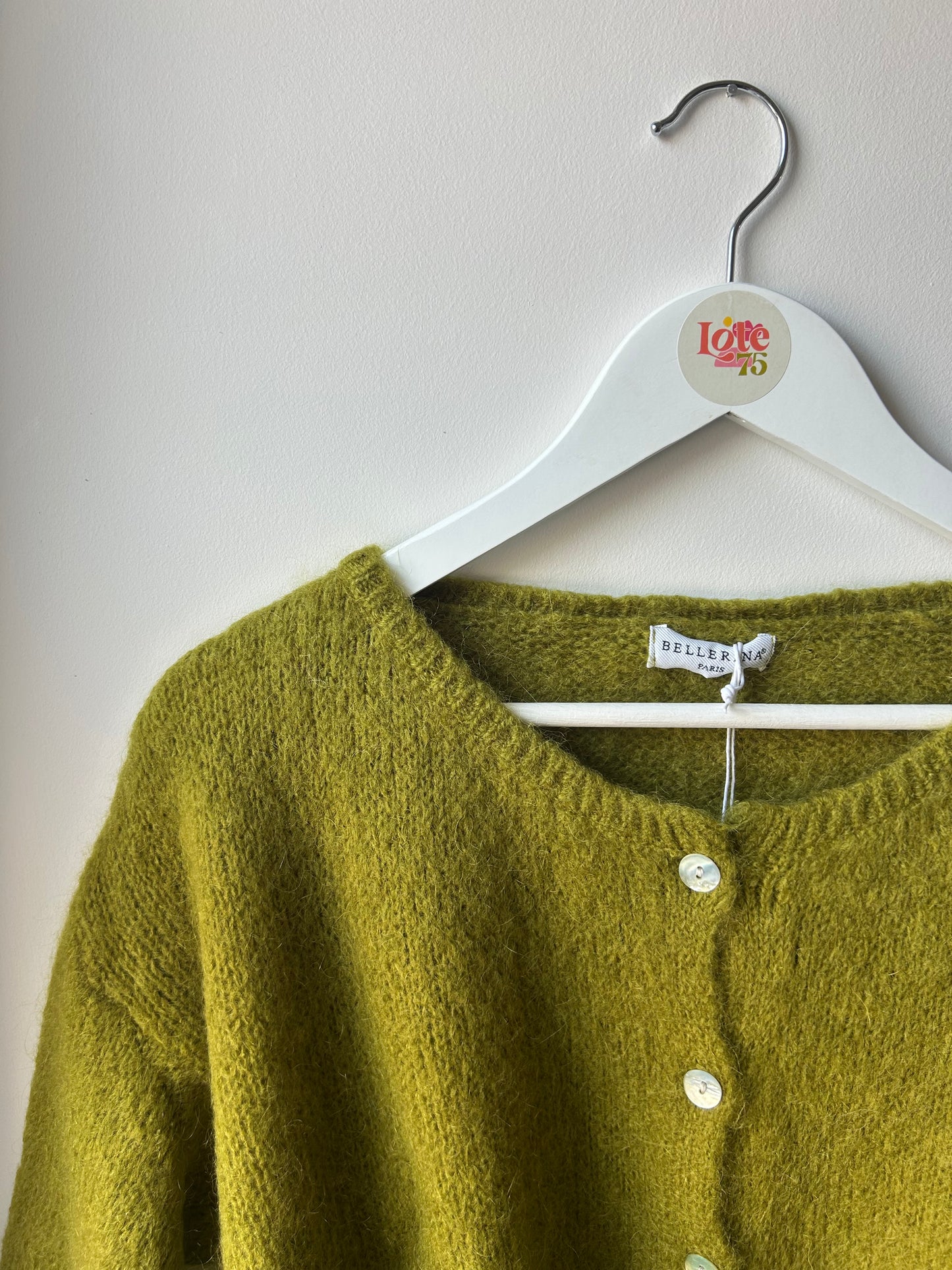 Long Sleeve Mohair Cardigan Olive