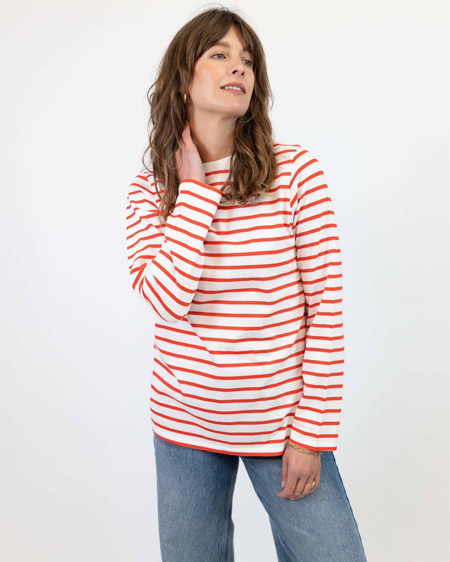 Sonny Midweight Organic Cotton Red Breton T-Shirt