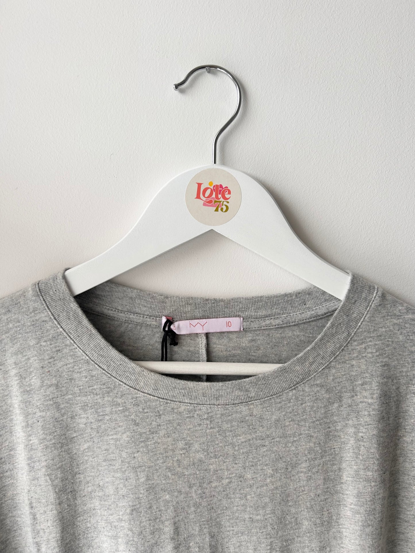 Thia Organic Cotton Crew Grey Marl: Grey Marl, 100% Organic Cotton