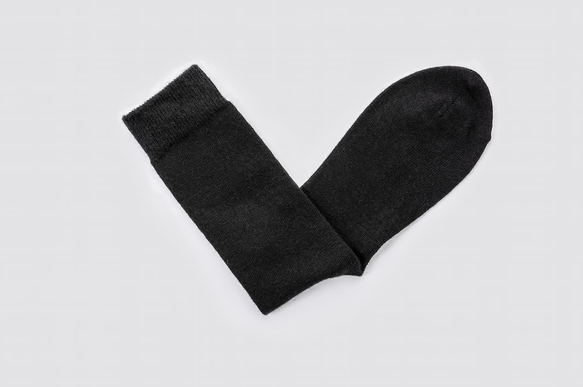 Black Merino Socks: Small UK 4-7