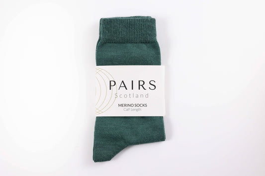 Green Merino Socks: Small UK 4-7