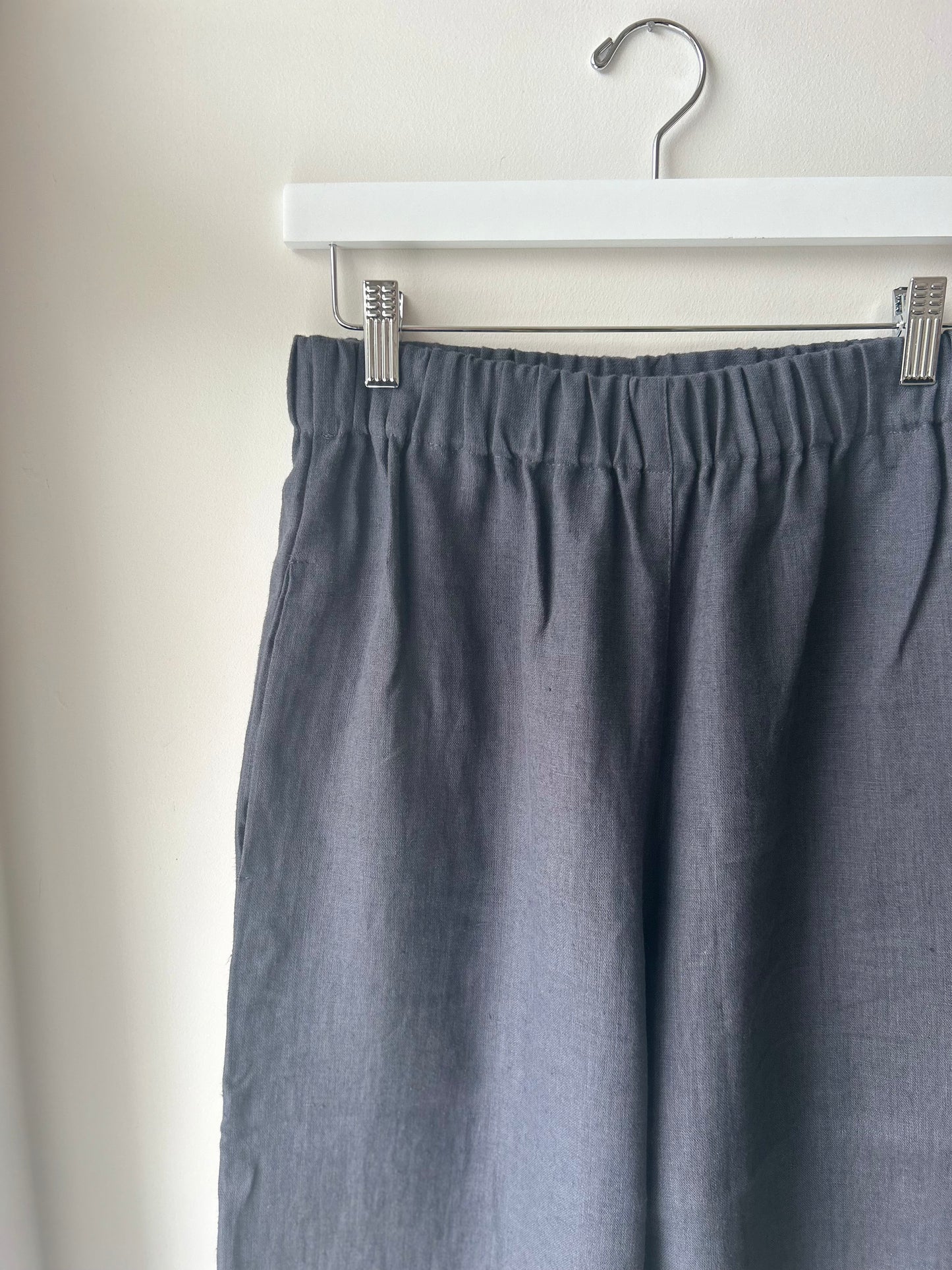 Charcoal Grey Wide Leg Linen Culottes