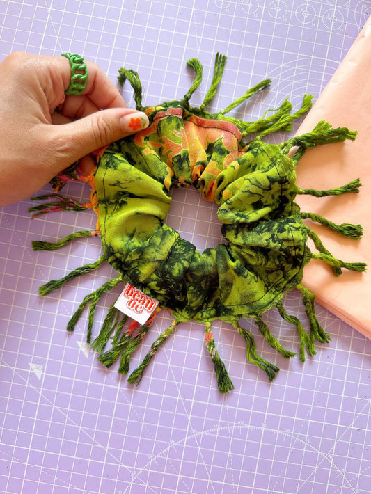 Beau Tie Hawaii Oversized Tassel Scrunchie