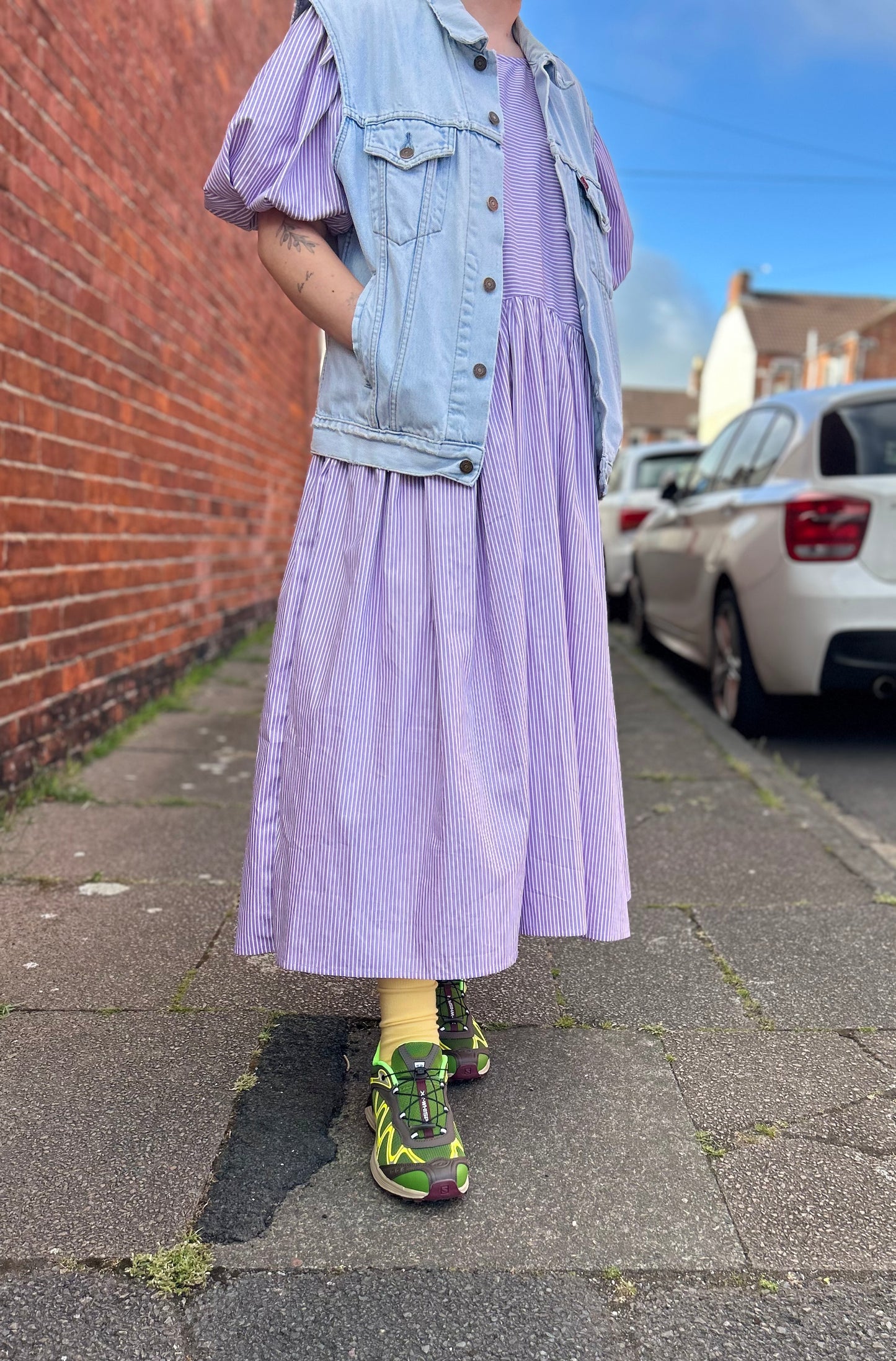 Carmen Lilac Stripe Dress