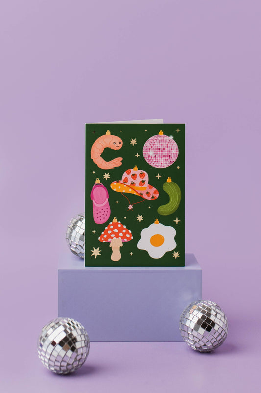 Trendy B*tch Baubles Card | Christmas Ornaments Card