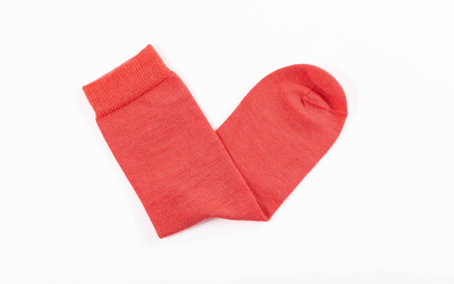 Coral Red Merino Socks: Small UK 4-7