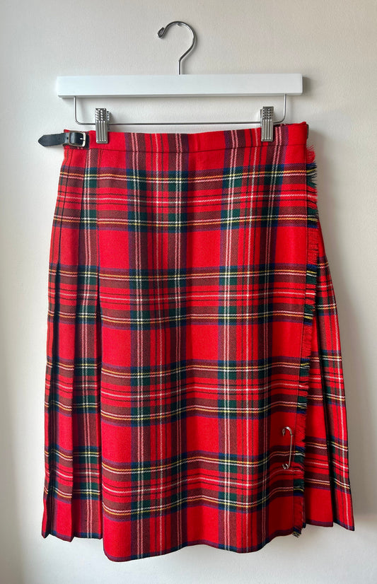 Pre Loved Pure Wool Red Kilt