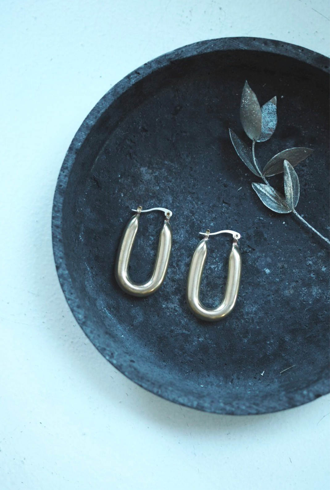 Patsy Brass and Silver Hoop Earrings