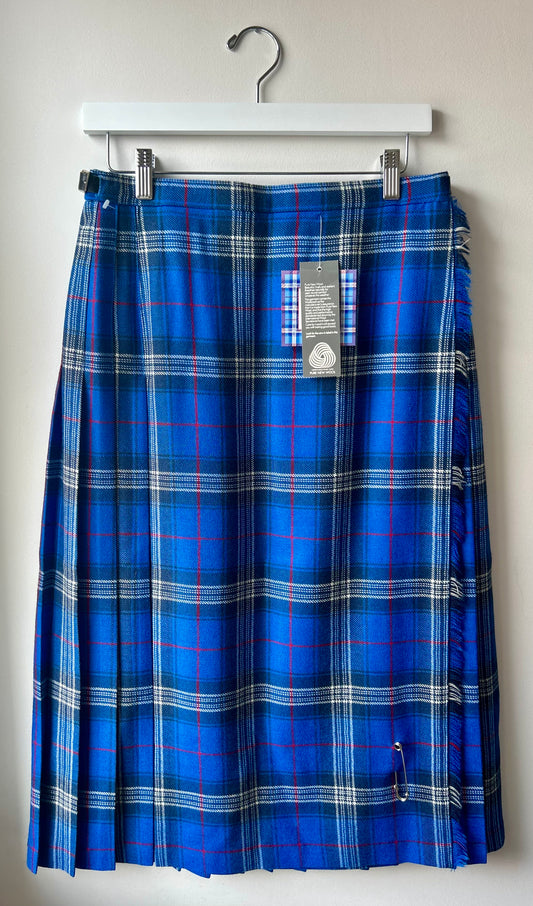 Pre Loved Pure Wool Blue Kilt