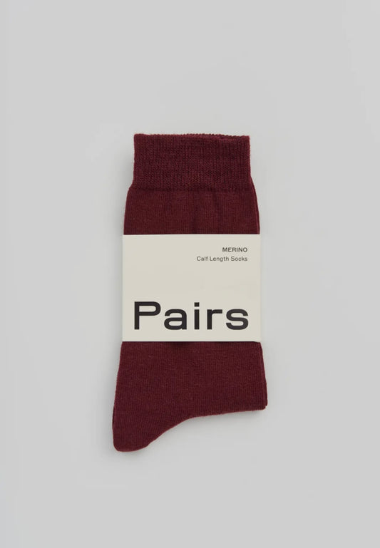 Plum Merino Socks / Small (UK 4-7)