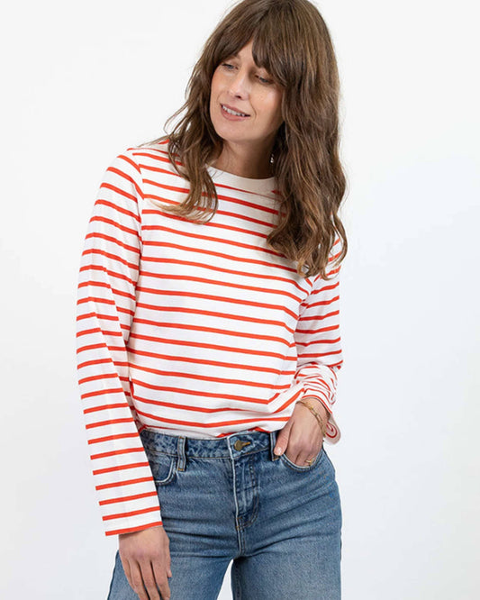Sonny Midweight Organic Cotton Red Breton T-Shirt