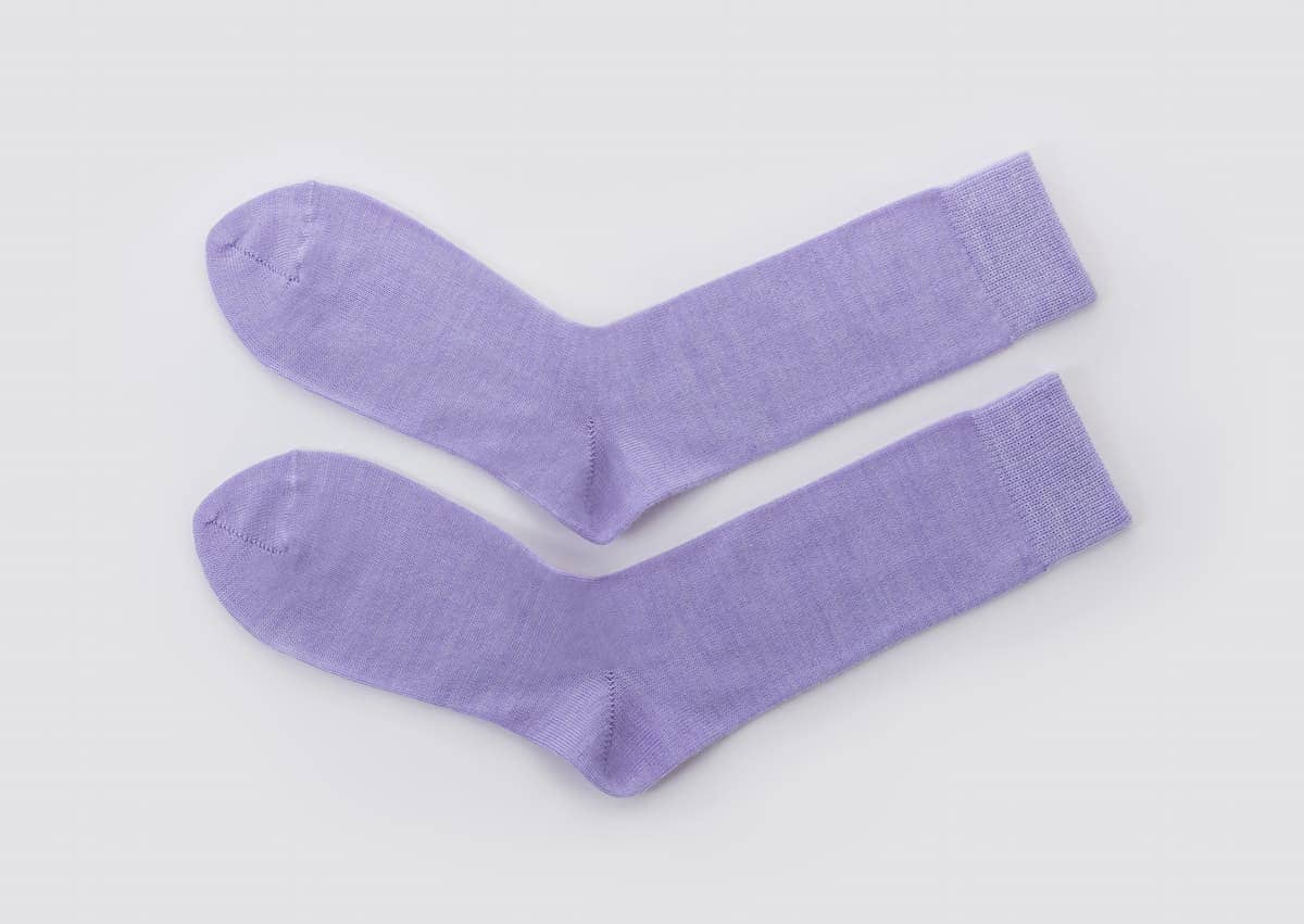 Lilac Merino Socks: Small UK 4-7