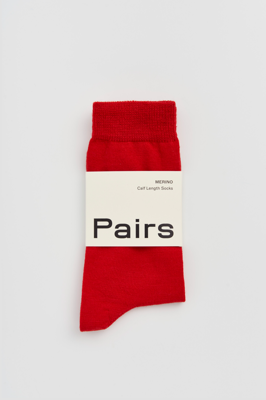 Postbox Red Merino Socks: Postbox Red / Small (UK 4-7)